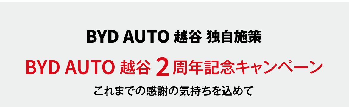 BYD AUTO 越谷 独自企画